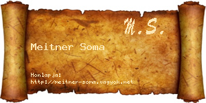 Meitner Soma névjegykártya